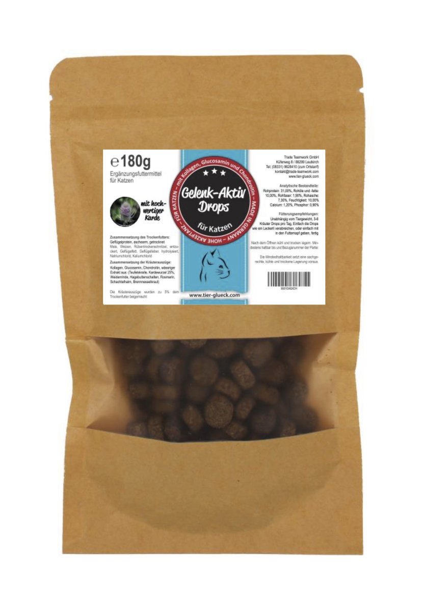 Gelenkerli Drops Katze – natürliche Katzenleckerlis, Ergänzungsfuttermittel für Vitalität, Beweglichkeit und Gelenke
