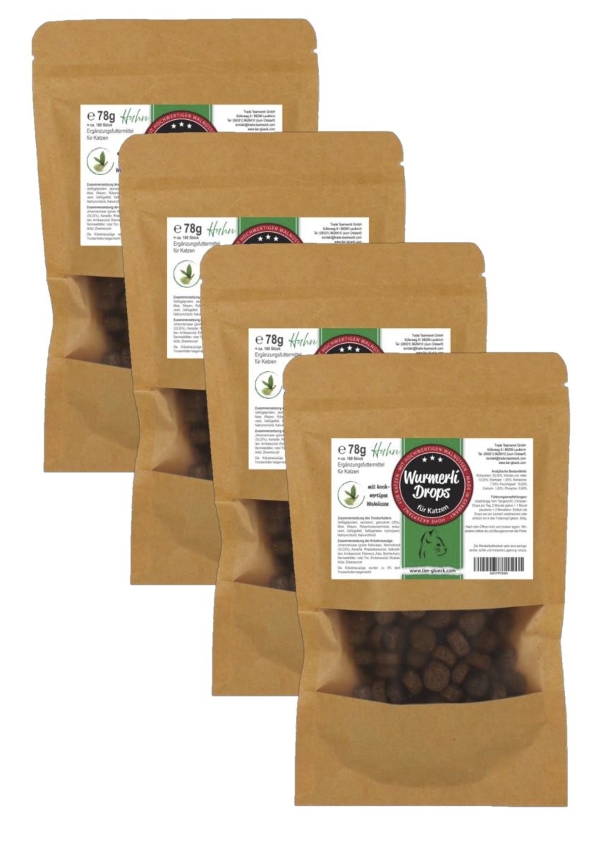 Wurmerli Drops Katze kaufen – leckere Katzenleckerlis, ideal als natürliche Wurmkur, Wurmmittel