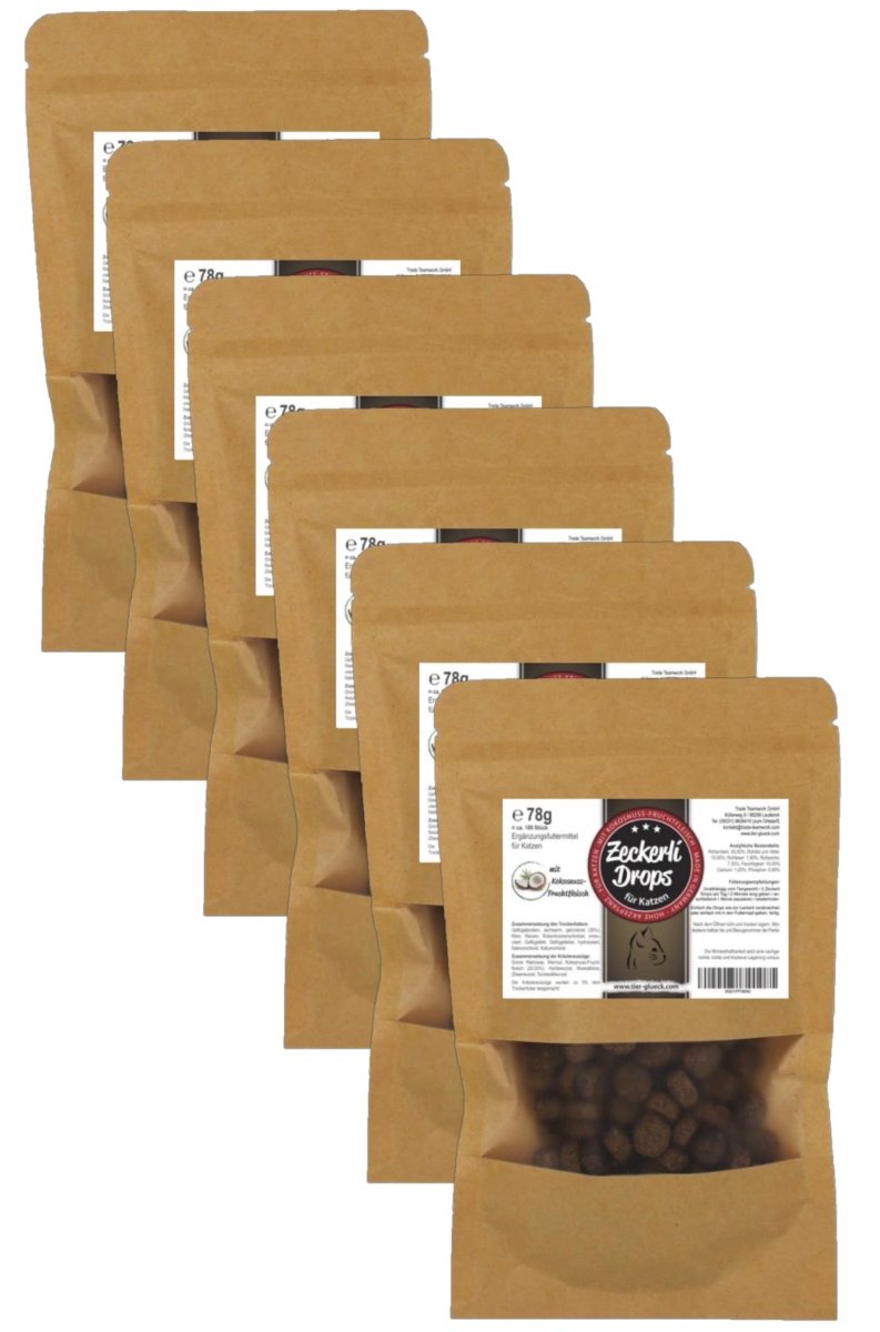 Katzen Snacks Zeckerli Drops – natürliche Leckerlis für Katzen, als Zeckenmittel, Zeckenschutz und Zecken Entfernung