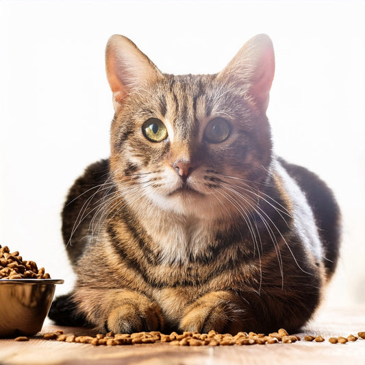 Infografik zeigt Unterschiede zwischen getreidefreiem und getreidehaltigem Futter für Hunde und Katzen – Proteine, Kohlenhydrate, Allergierisiko und Verdauung