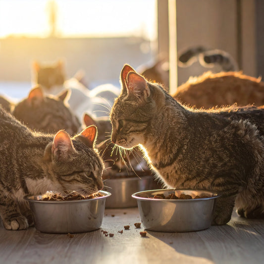Mehrkatzenhaushalt richtig organisieren – Fütterung, Ruhe & Stress vermeiden - Tier Glück