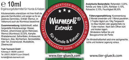 Wumerli Liquid - ideal als Wurmkur für Hunde, bzw. Wurmtablette und Wurmmittel
