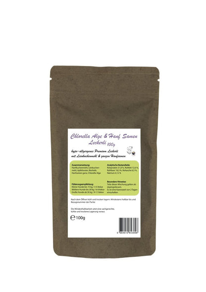 Chlorella & Hanfsamen Leckerli Hund – Pflanzlicher Snack mit Superfoods für Hunde - Tier Glück