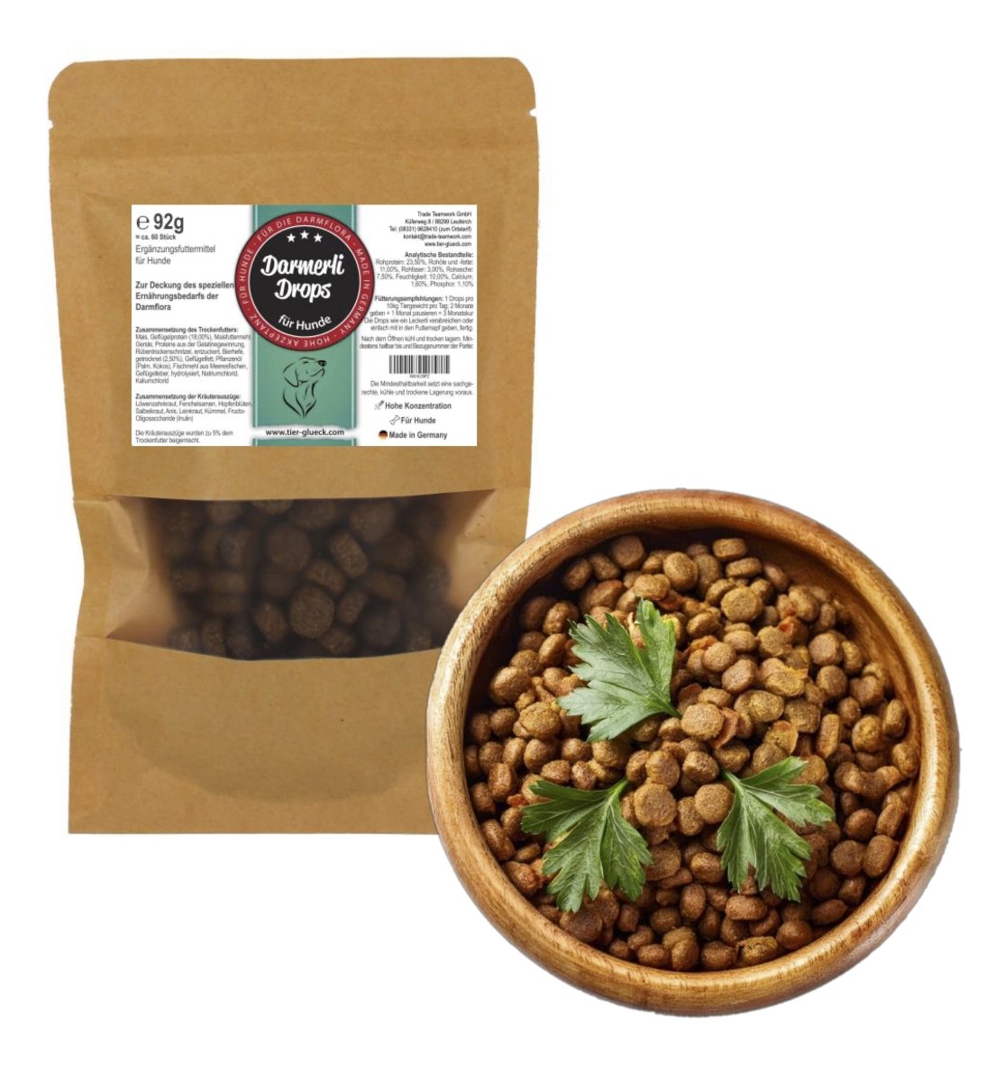 Darmerli Drops Hund kaufen – leckere Hundesnacks, Ergänzungsfuttermittel für Wohlbefinden, Darmgesundheit und Darmwohl