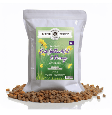 Ente mit Süßkartoffel & Orange – Natürliches, getreidefreies Premium - Hundefutter - Tier Glück