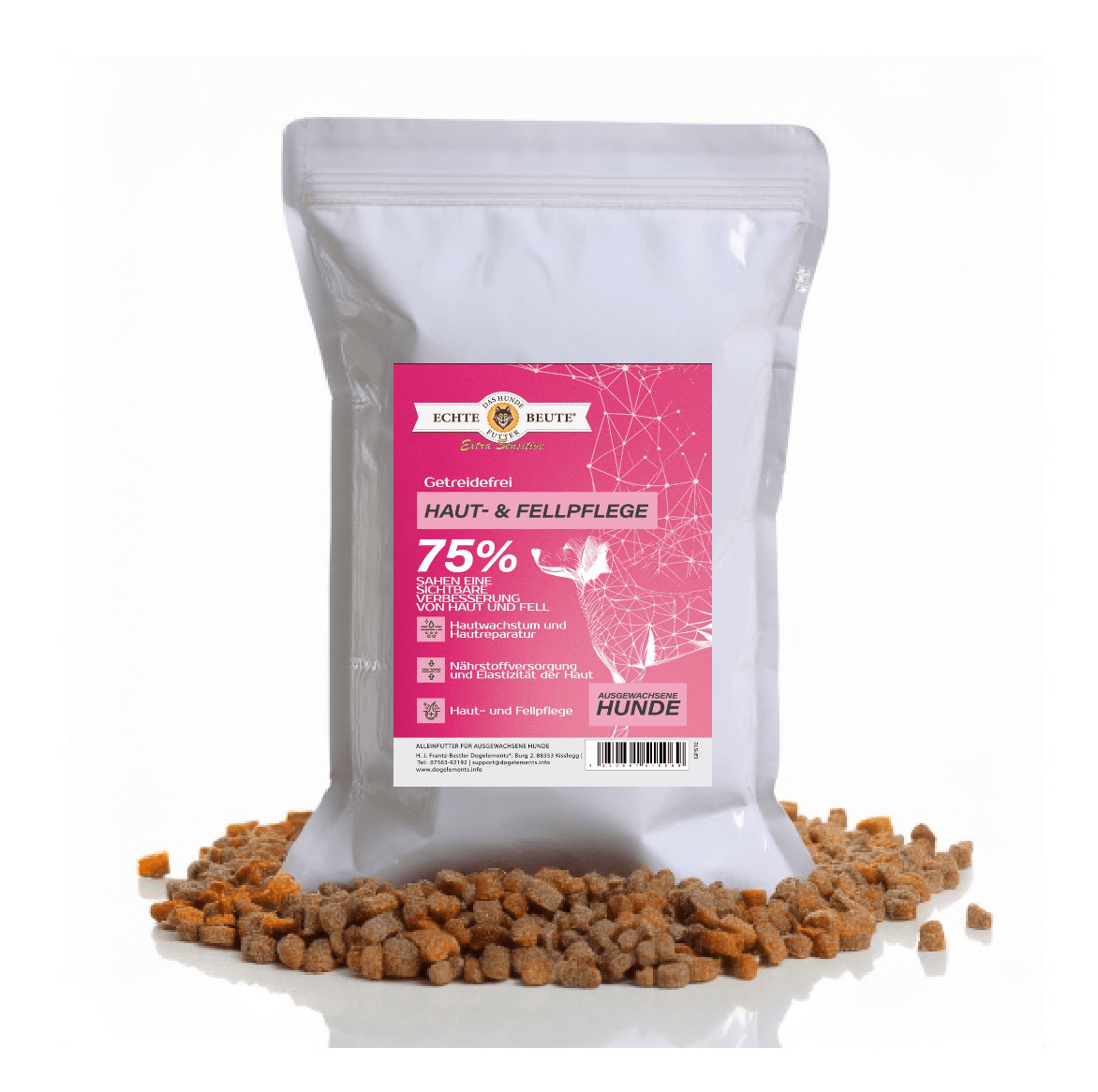 Extra Sensitive Haut & Fell – Spezialfutter für ein glänzendes Fell und gepflegte Haut - Tier Glück