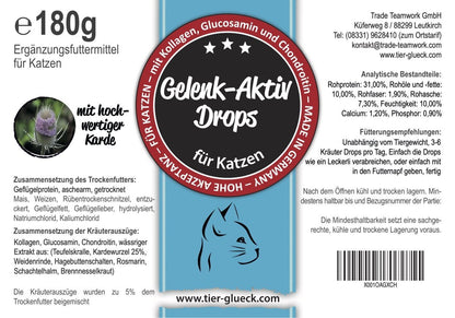 Gelenkerli Drops Katze – leckere Snacks für Katzen, natürliche Ergänzung für Beweglichkeit, Muskulatur und Knochen