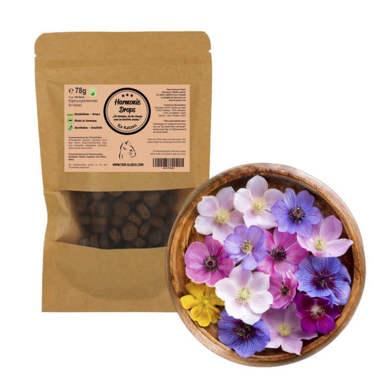 Harmonie Drops Katze – Natürliche Bachblüten - Leckerlis für Gelassenheit & innere Balance - Tier Glück