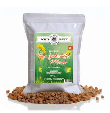 Huhn mit Süßkartoffel & Kräutern – Natürliches, getreidefreies Premium - Hundefutter - Tier Glück
