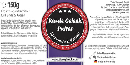 Karde Pulver Katze – natürliches Gelenkpulver als Ergänzung für Katzen zur Unterstützung von Muskulatur und Krankheiten