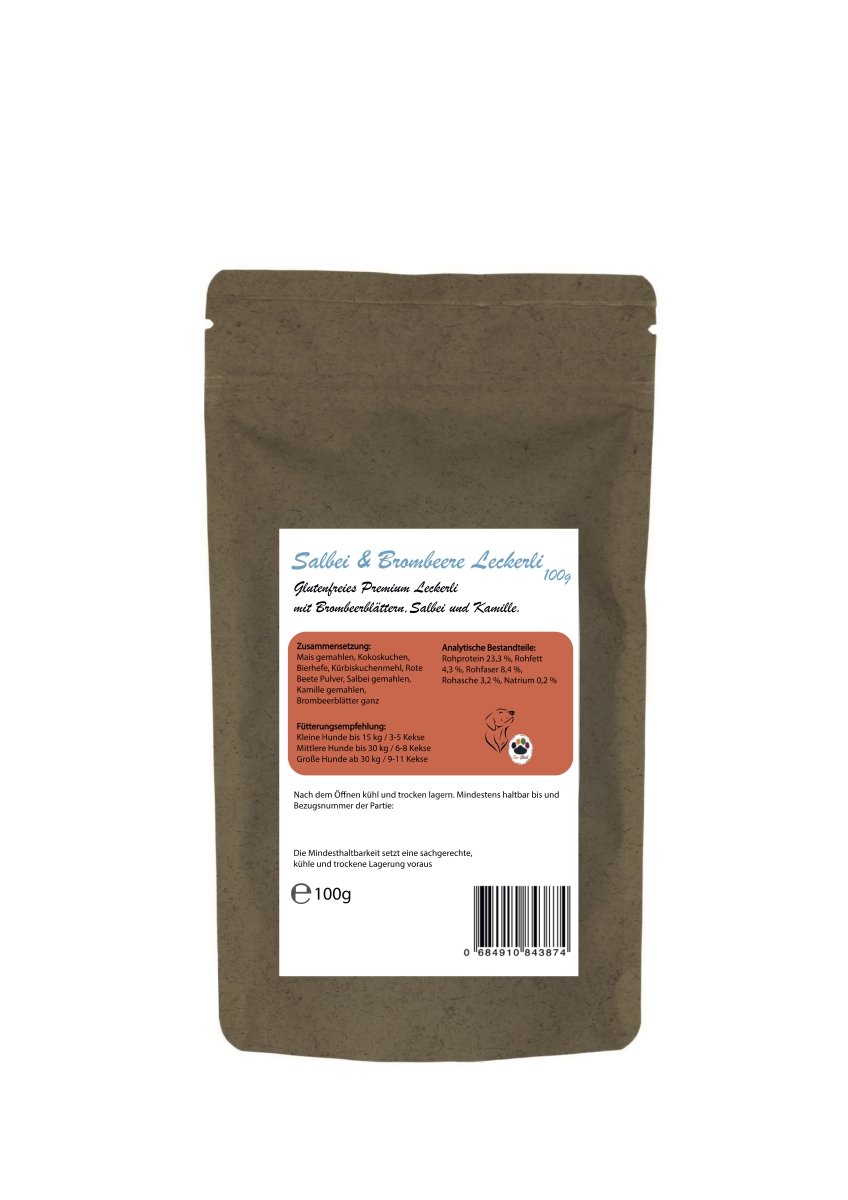 Salbei Brombeere Leckerli Hund – Natürliche Snacks für Wohlbefinden, Geschmack & Belohnung - Tier Glück