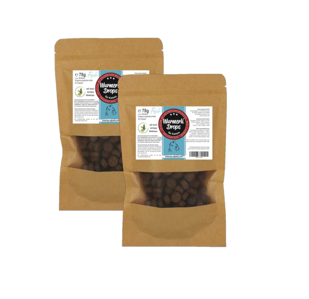 Wurmkur Alternative für Katzen – Wurmerli® Drops Fisch, heilt parasitäre Belastung sanft & natürlich