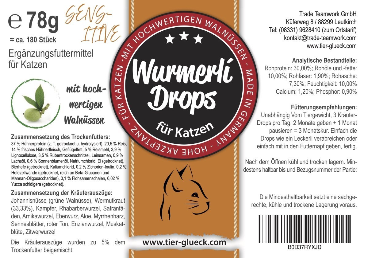 Wurmerli Drops Sensitive kaufen – leckere Snacks für empfindliche Tiere, ideal als Wurmtablette bei Wurmbefall & Wurmkur