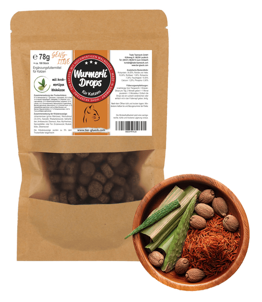 Wurmerli® Drops Sensitive Katze – Natürliche Rezeptur für sensible Katzen - Tier Glück