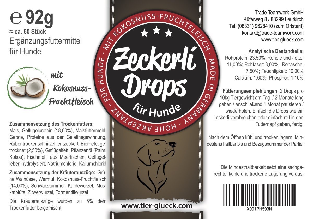 Zeckerli Drops Hund kaufen – leckere Hundesnacks, Ergänzungsfuttermittel für Zecken, Zeckenkur & Zeckenmittel