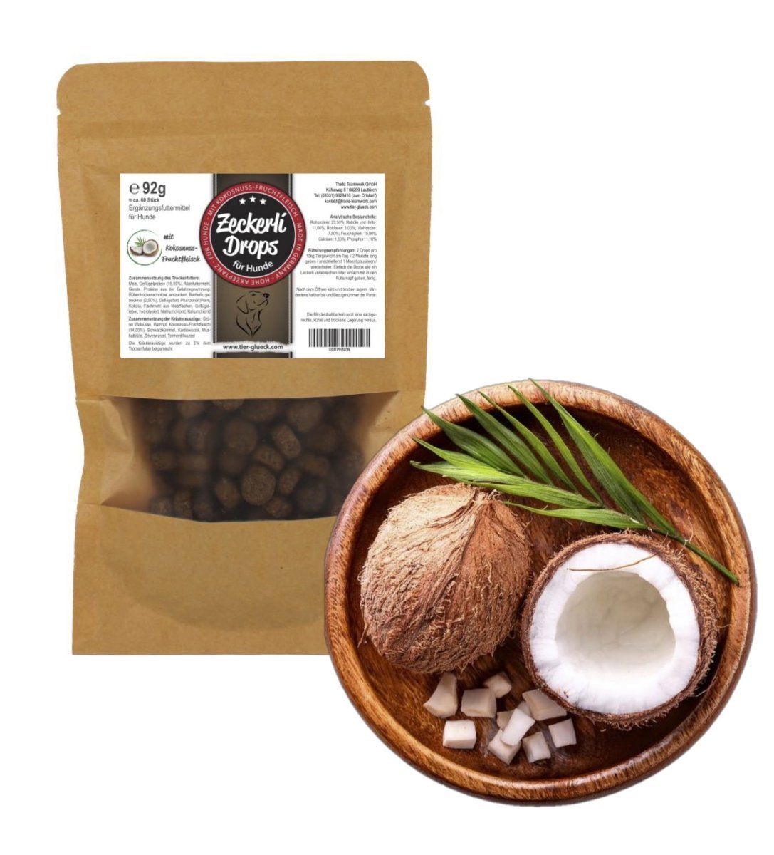 Hundeleckerlis Zeckerli Drops – gesunde Snacks für Hunde / als Zeckenmittel, Vorbeugung vor Zecken & Schutz